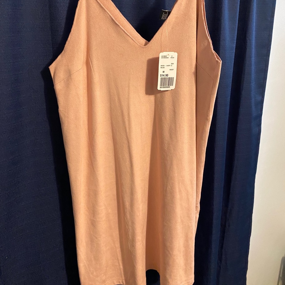 Dusty pink suede dress